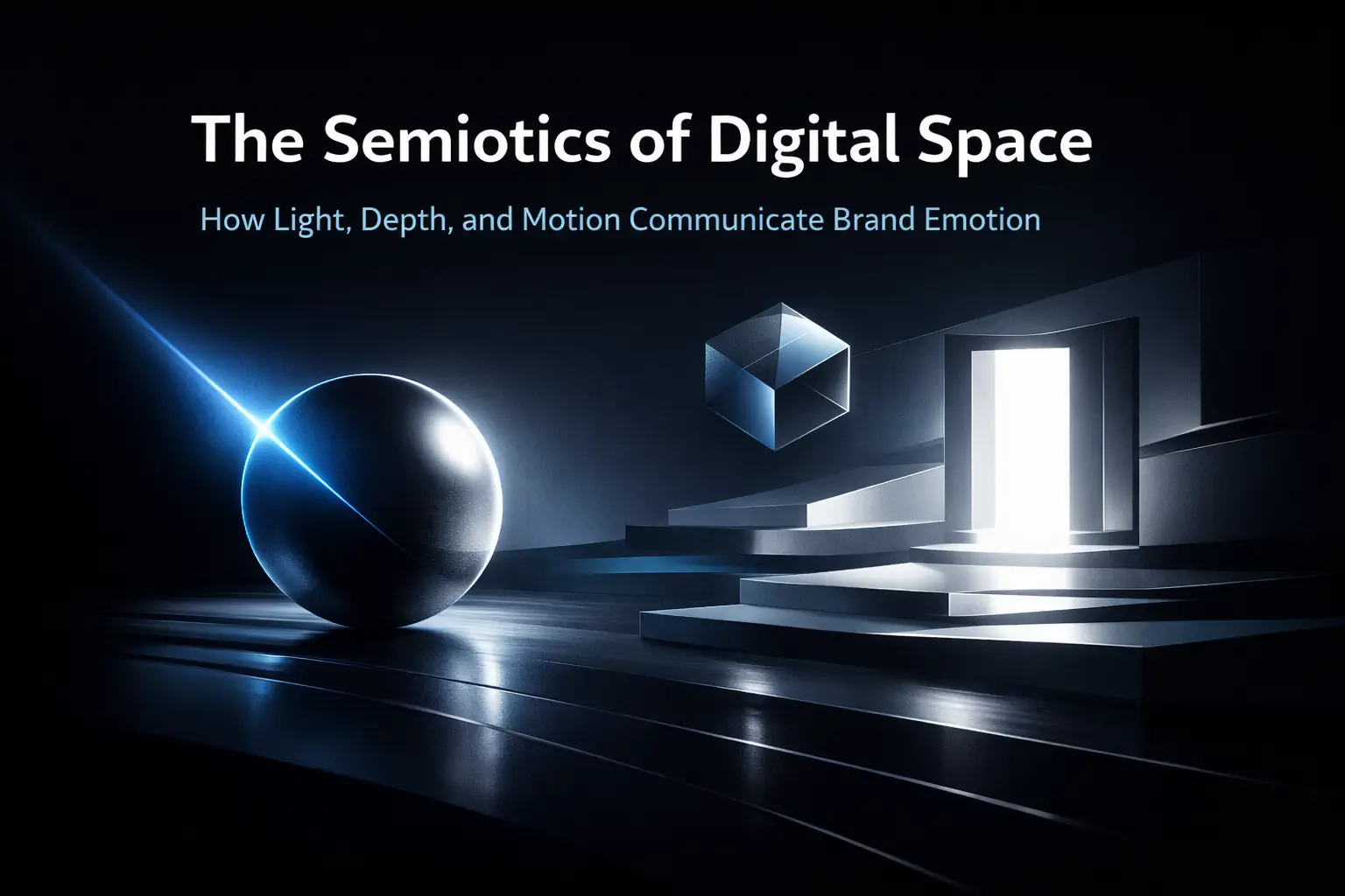 Atmospheric digital space study in light and depth.