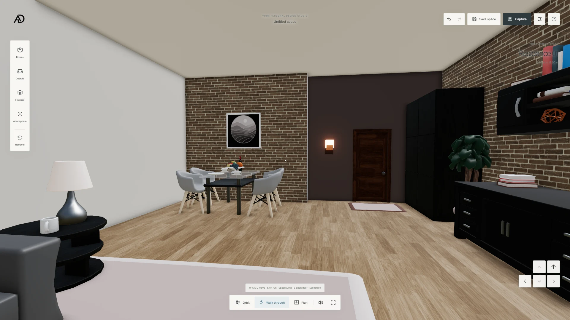 Eye-level walkthrough inside the furnished residence.