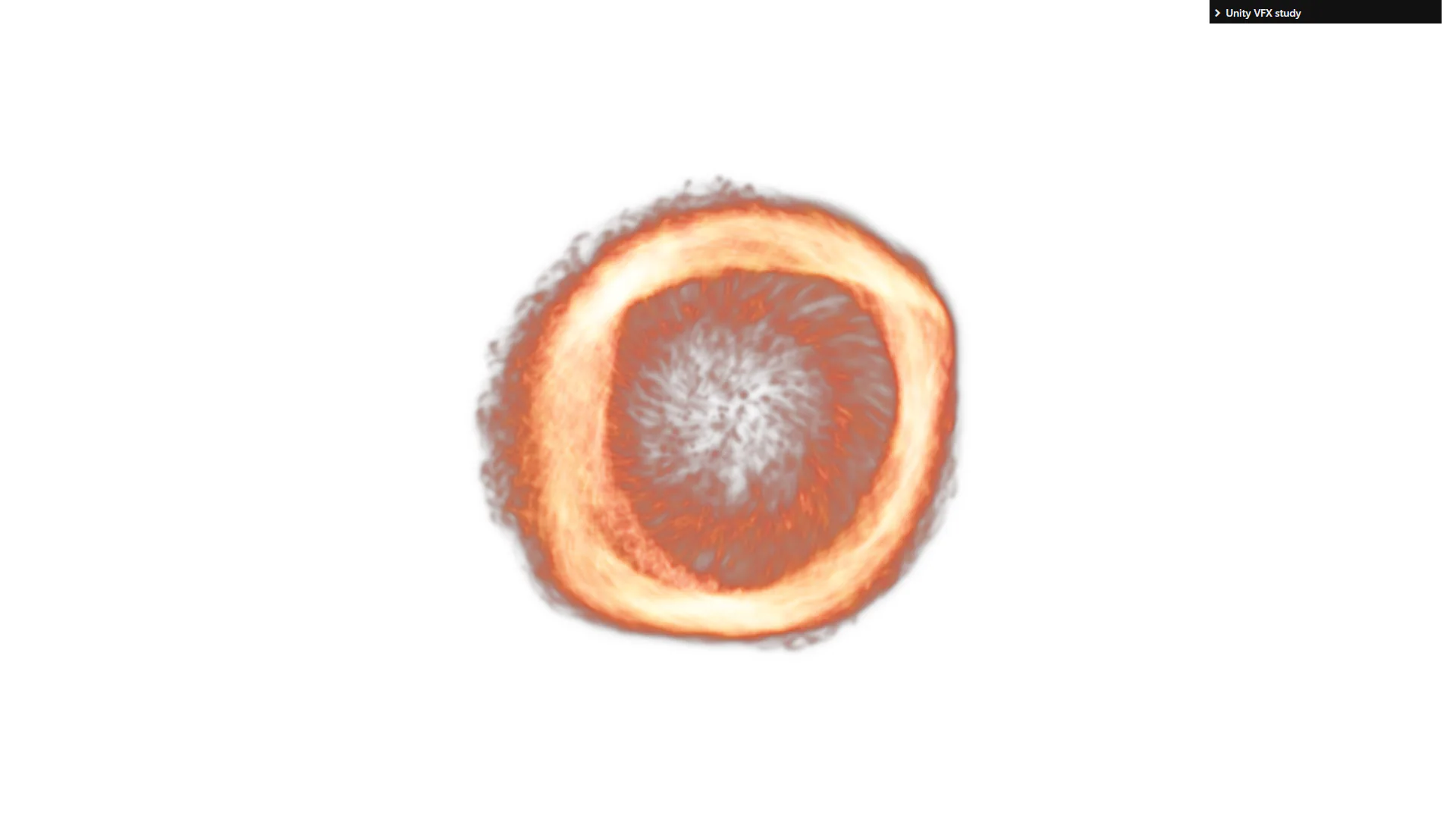 Orange particle ring from the VFX Lab rendered against a white background.